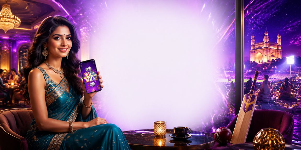 Indian woman using mobile device for cricket betting on m127g platform